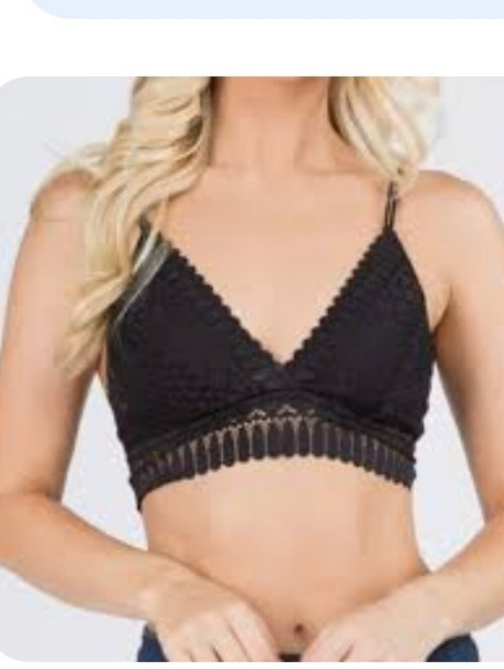 ICollection SET Black Lace Bralette and Panty Set In Medium